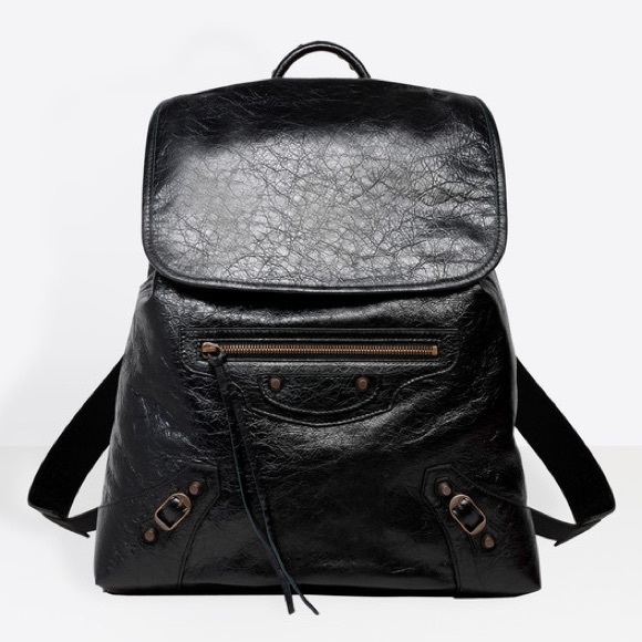 Balenciaga Black Classic Traveler Leather Backpack - Picture 1 of 9